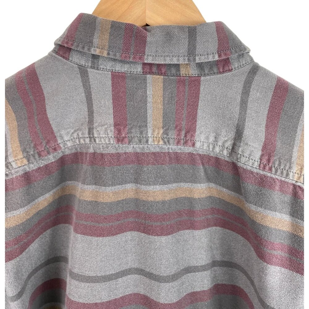 Eddie Bauer Mens Size TXL Multicolor Striped Button Up Long Sleeve Relaxed Shirt - Picture 7 of 11